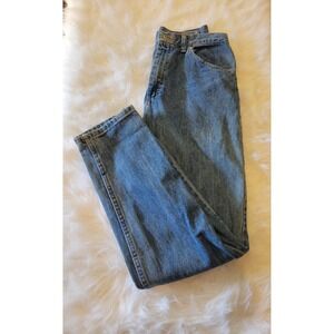 Vintage Chic Light Blue Wash Jeans High Waist  Stright Leg Mom Jeans Size 10 - B